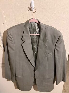 Valentino Uomo Blazer 42L Gray Wool Made in Italy Sport Coat Mens